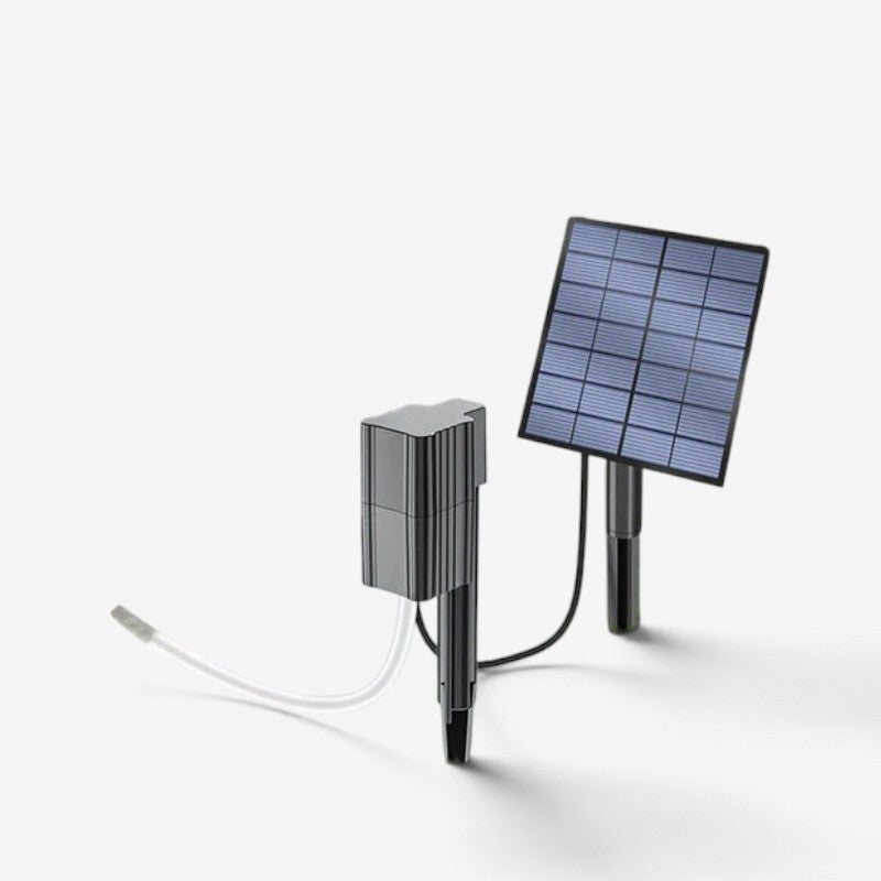 AquaBreeze - Sistema di aerazione per laghetti a energia solare con pietra porosa