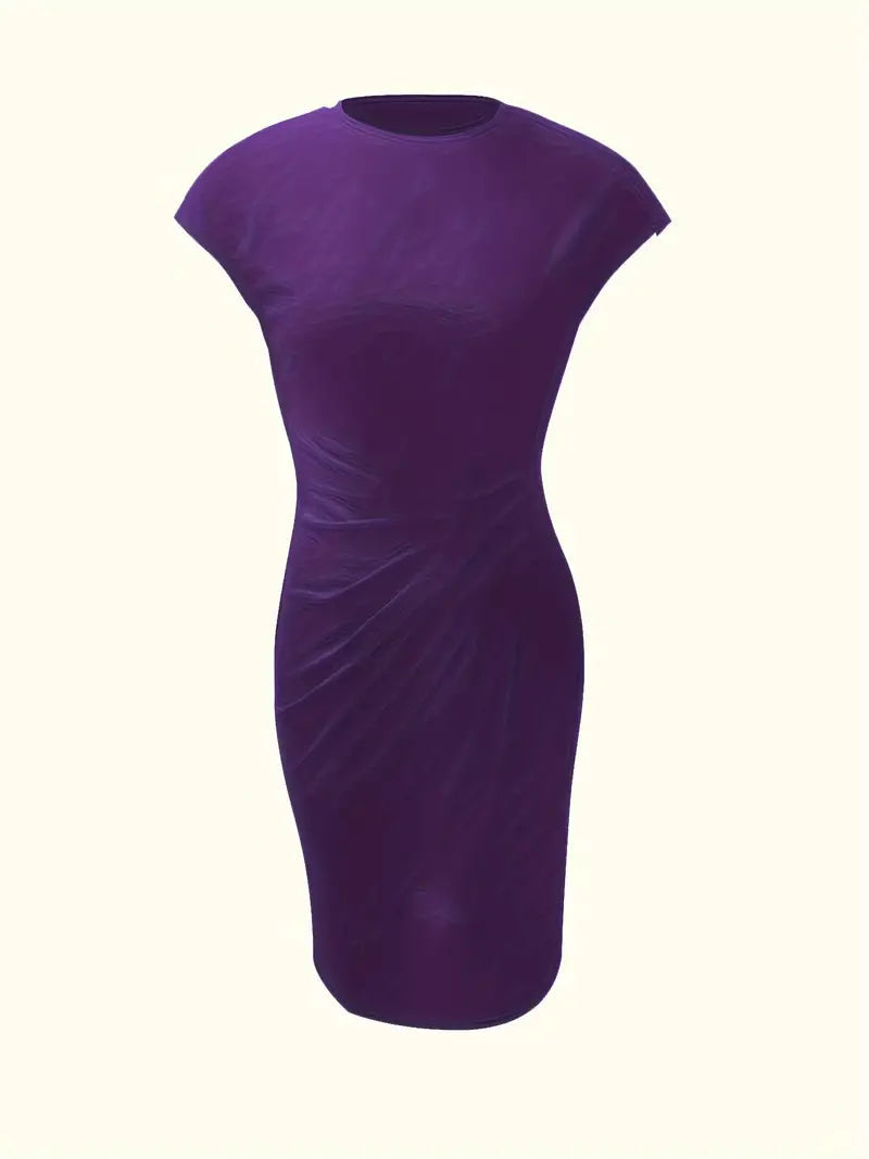 Madison – Robe sans manches à col rond et coupe ajustée