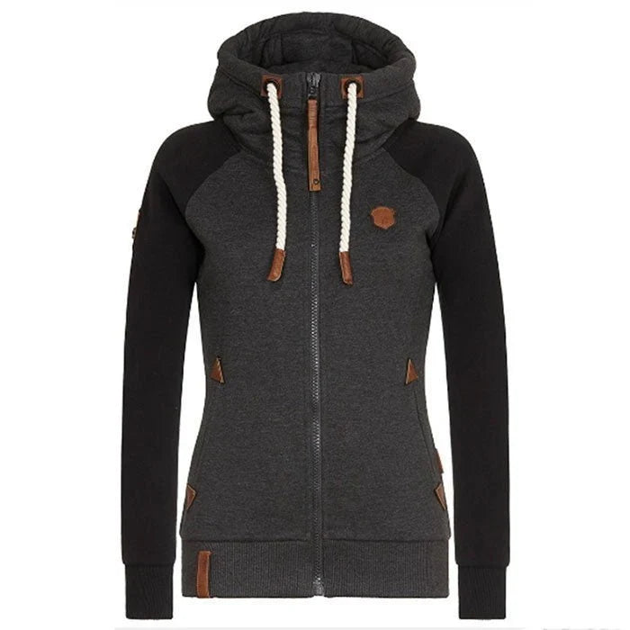 Velnovia – Sudadera con capucha forrada y corte entallado