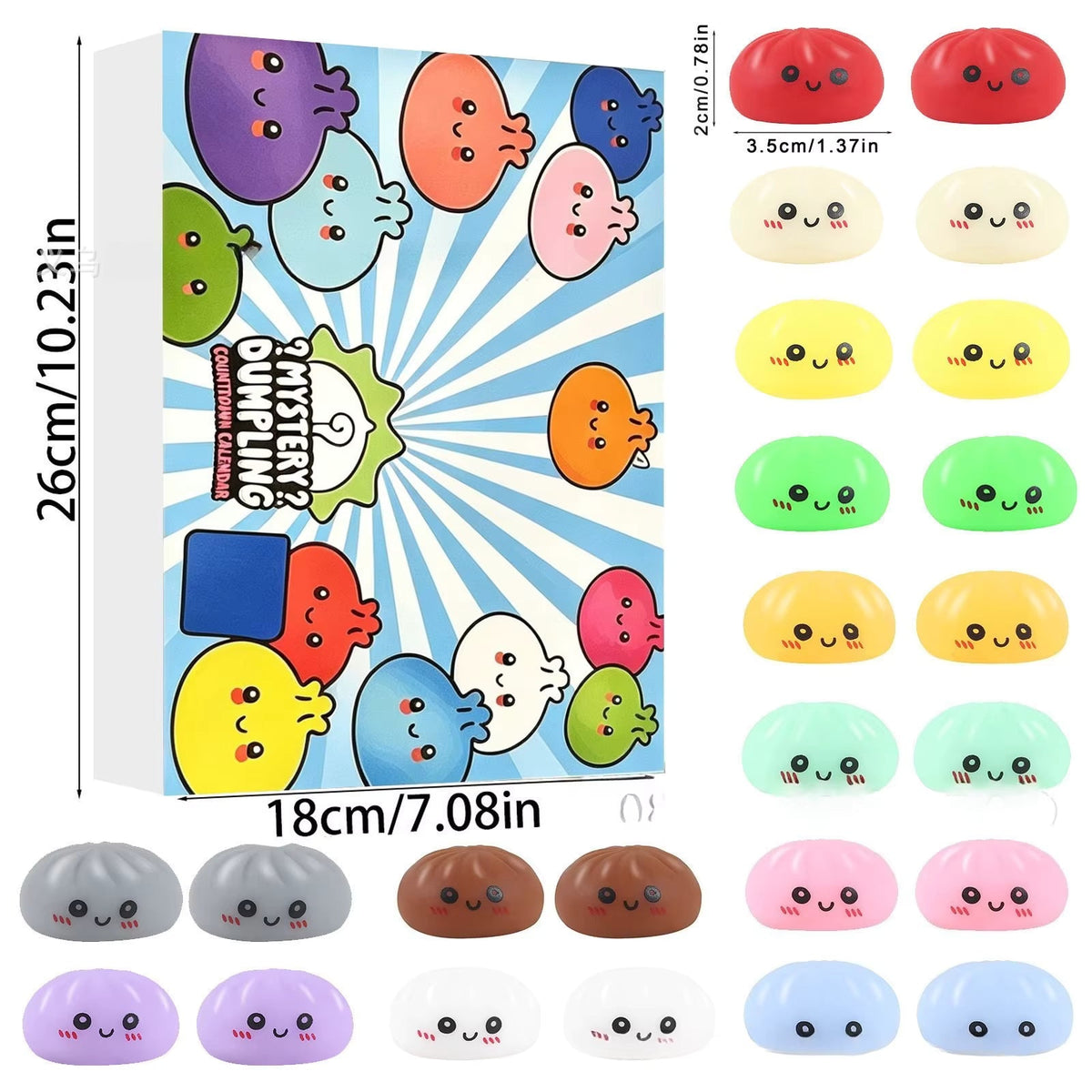 Squishora – Advent Calendar with 24 Slow-Rising Squishy Toys