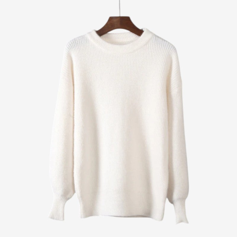 Maya – oversize’owy sweter z długimi rękawami i okrągłym dekoltem