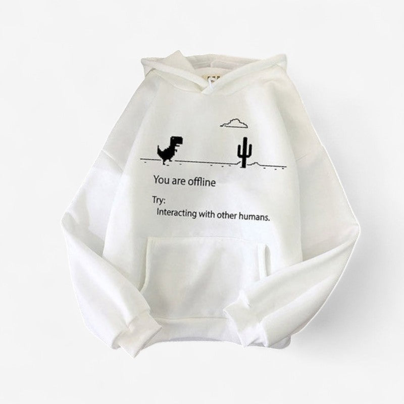 Adele - Lange Mouw Hoodie met Verstelbare Capuchon en Voorzakken