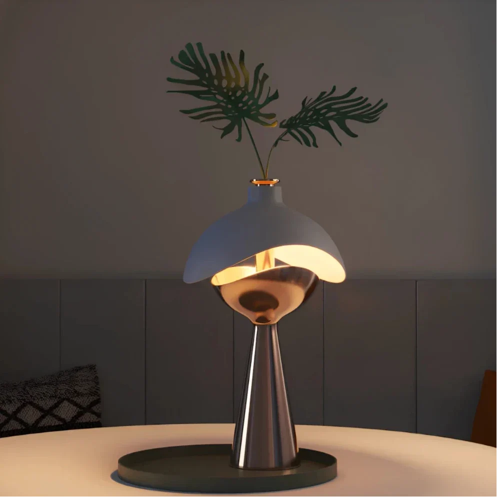 Domelux - tvarovaná stolní lampa s překrývajícími se kopulemi