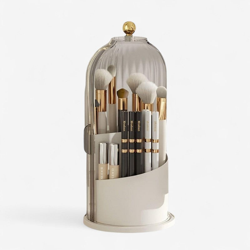 SpinMate – Draaibare Make-up Kwastenhouder met Stofvrije Deksel