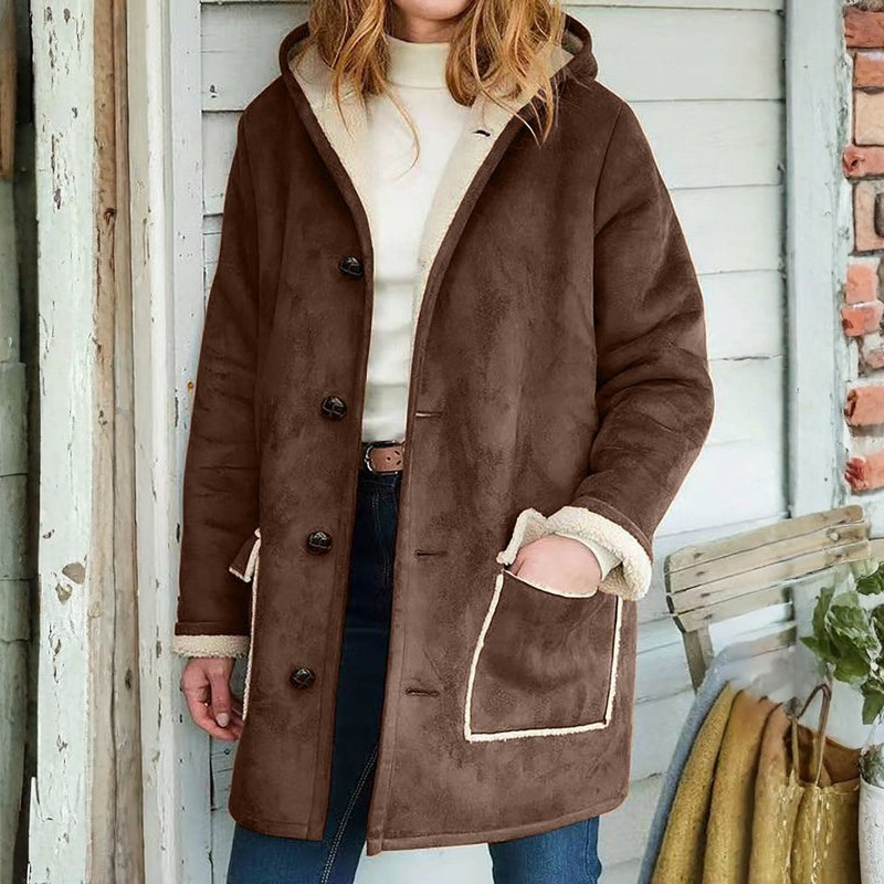 Bella - Manteau à manches longues avec fermeture à boutons