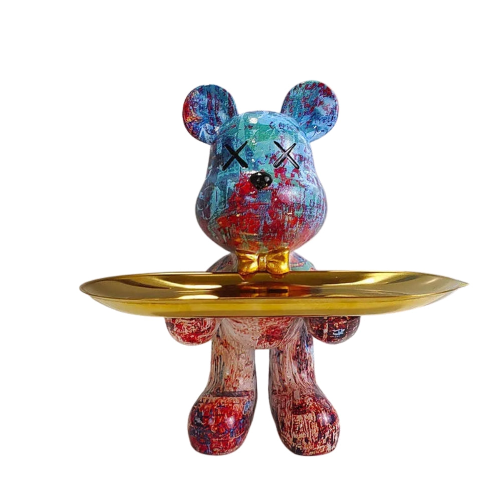 MuseBears - Scultura decorativa artigianale a vassoio per riporre piccoli oggetti