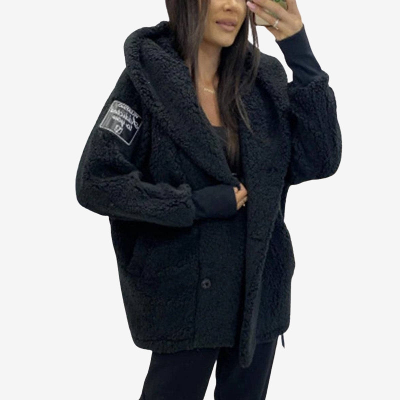 Sienna – Manteau mi-long à capuche avec doublure en polaire