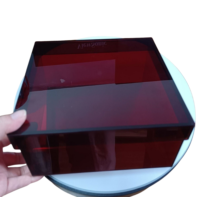 ClearNest – Scatola Portaoggetti Acrilica Colorata con Coperchio e Design Impilabile