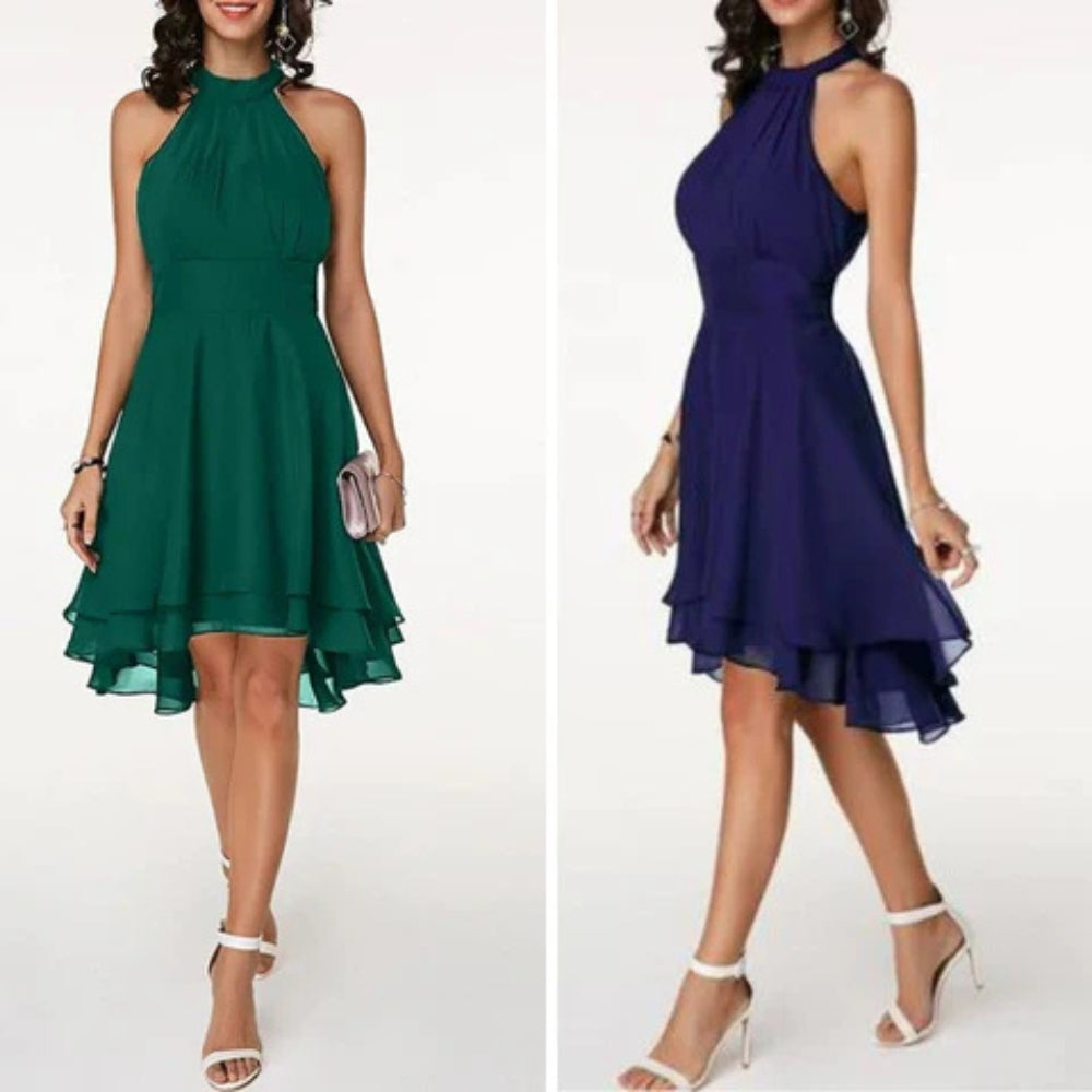 Julia – Robe élégante fluide avec encolure dos nu et coupe confortable