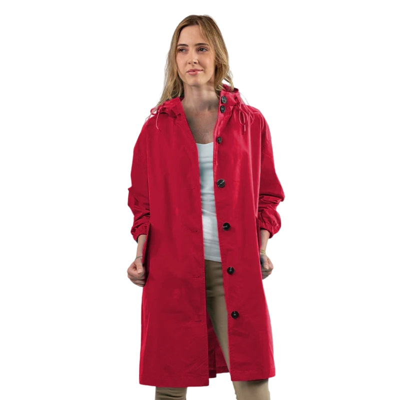 Brielle – Hooded Jacket with Button Closure and Pockets