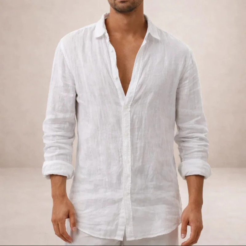Men's Long Sleeve Button Front Shirt