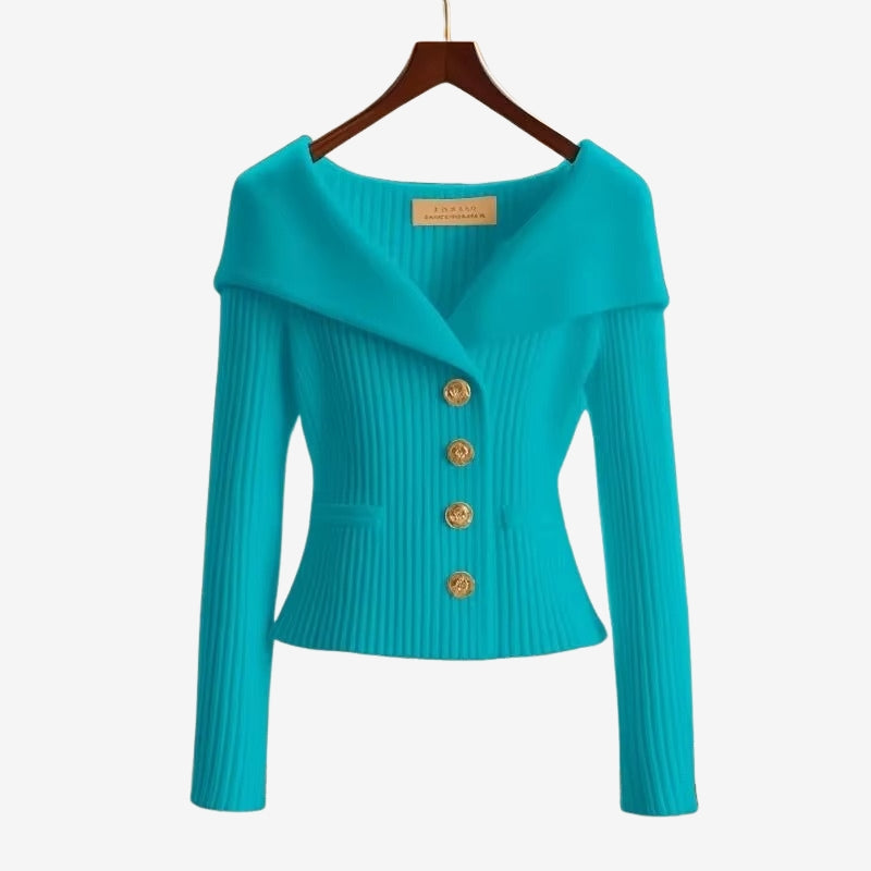 Emma - Cardigan à manches longues avec fermeture à boutons