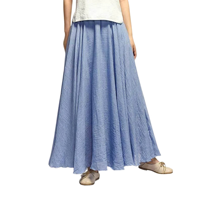 Mireille – Jupe maxi légère à taille haute