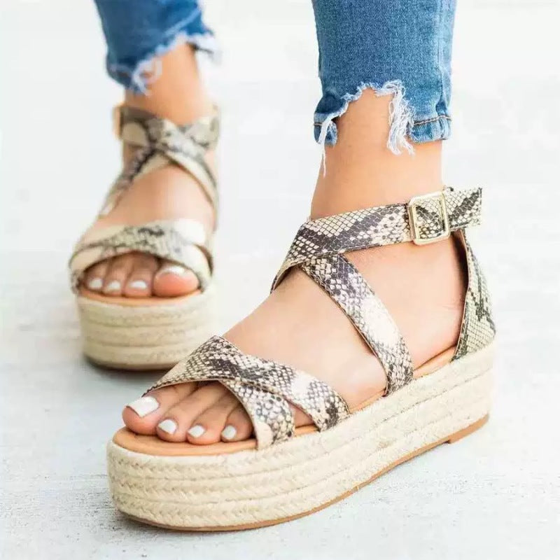 Nina - Sandale trendy cu platformă, barete reglabile și talpă ușoară