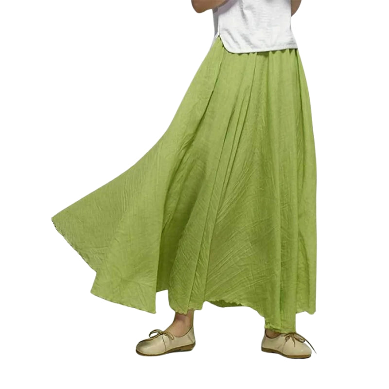 Mireille – Jupe maxi légère à taille haute