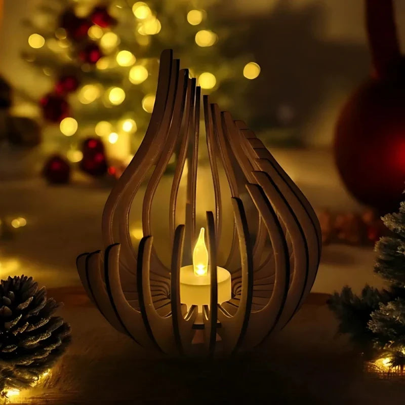 WoodWick - Wooden Candle Holder With Teardrop Design