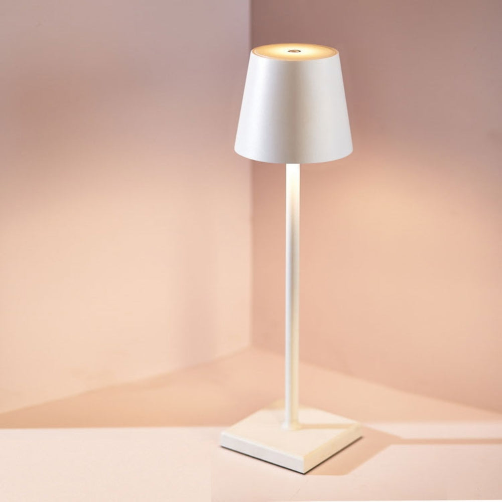 LumiGlow - Modern wireless table lamp with adjustable brightness and sleek design