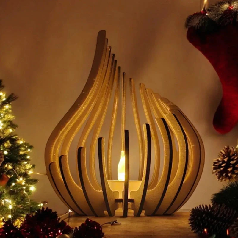 WoodWick - Wooden Candle Holder With Teardrop Design