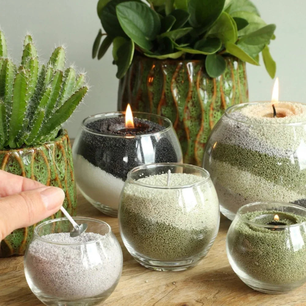 SandWick - Kit per candele con sabbia e stoppini personalizzabili