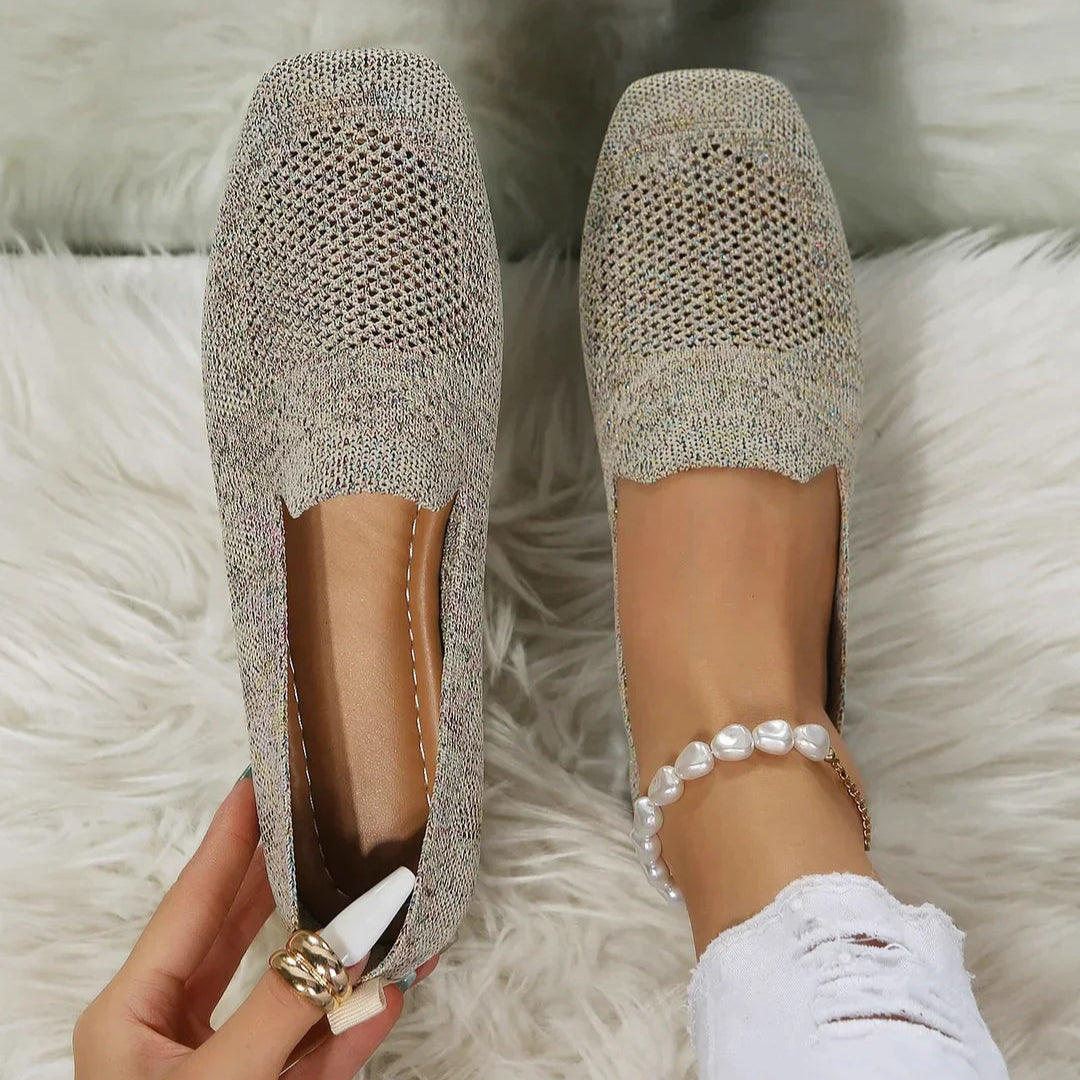 Lina - Lekkie płaskie buty z oddychającą siateczką i antypoślizgową podeszwą