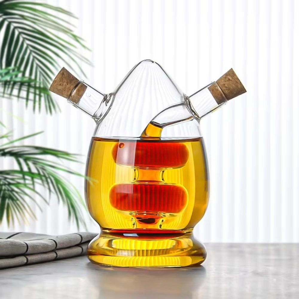 PourVista – Two-chamber dispenser set with artistic inner shapes for stylish serving of liquids