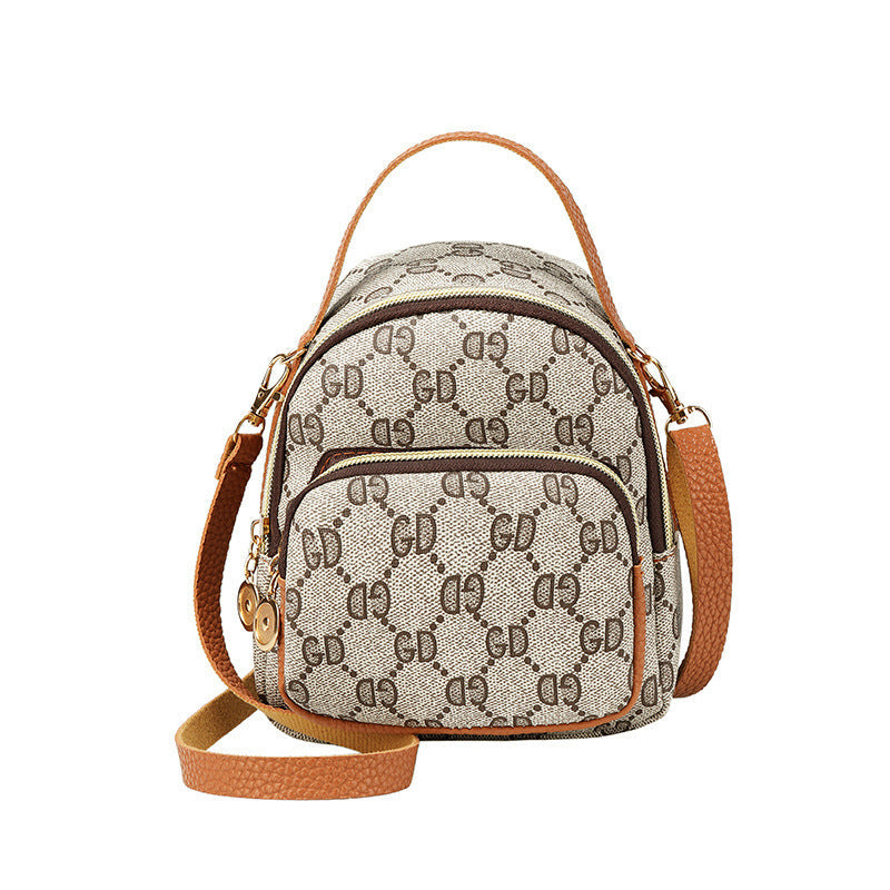 RetroVibe - Compact backpack with floral print