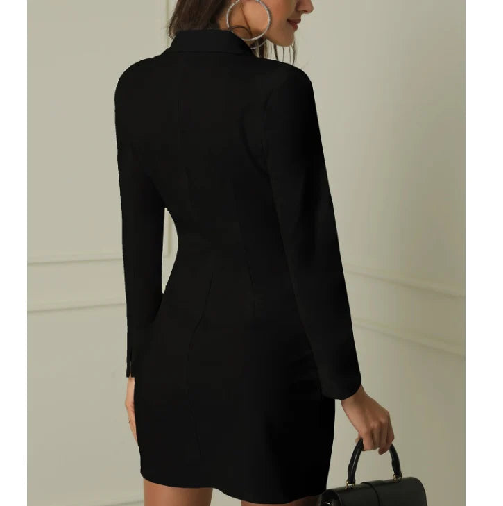 Elise - Stylish Blazer Dress with Double Buttons for a Polished Look
