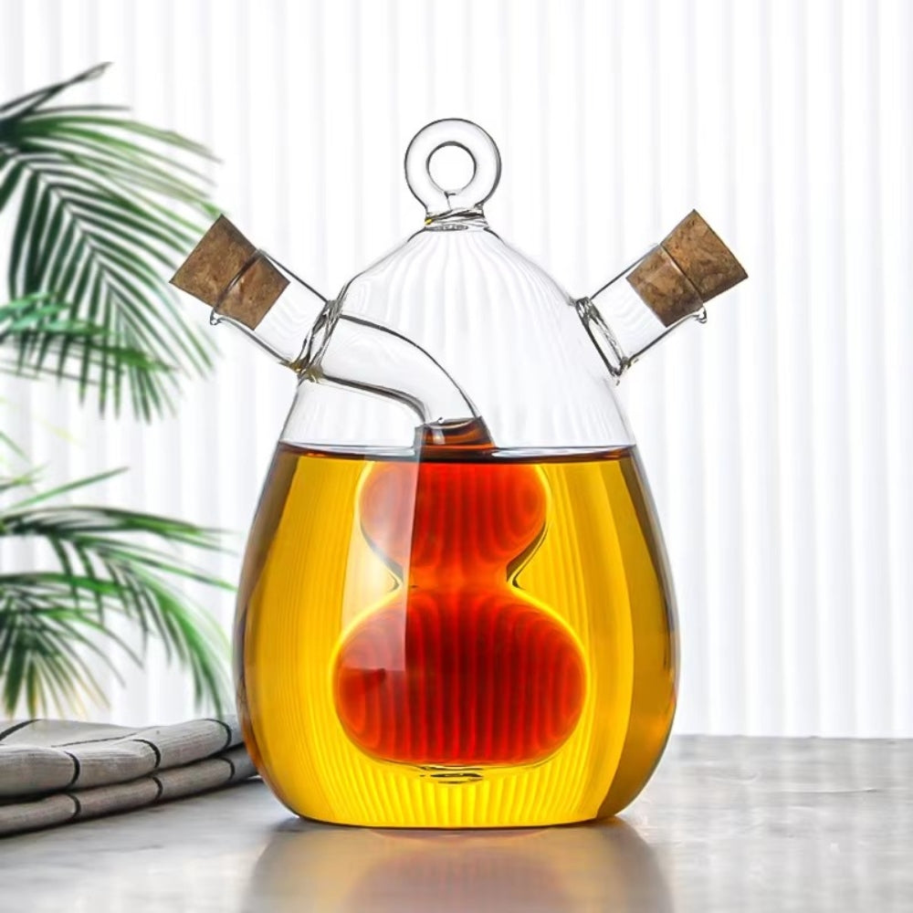 PourVista – Two-chamber dispenser set with artistic inner shapes for stylish serving of liquids