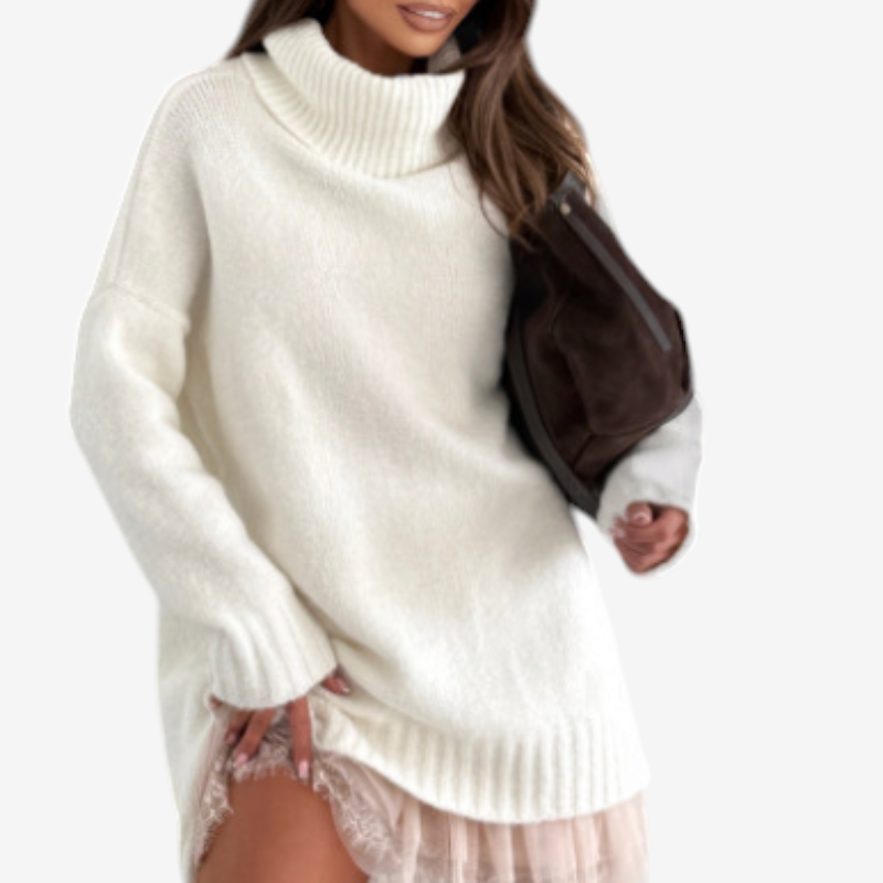LaceLayer – Two-Piece Mini Dress and Turtleneck Sweater Set