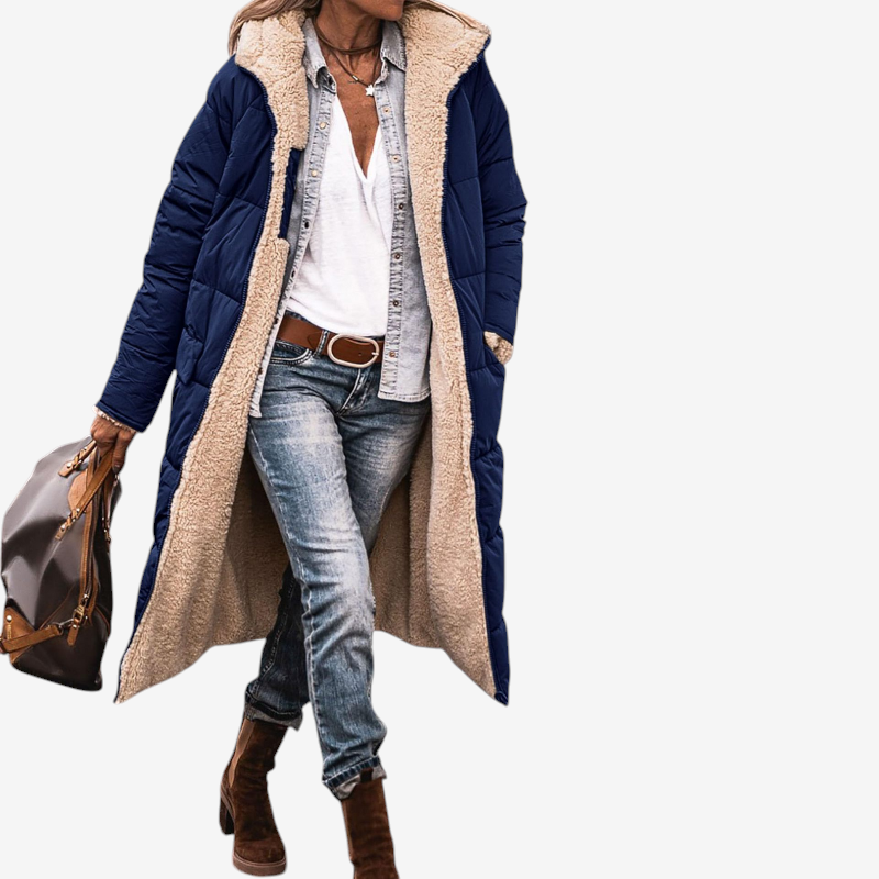 Women’s Hooded Long Sleeve Parka Coat