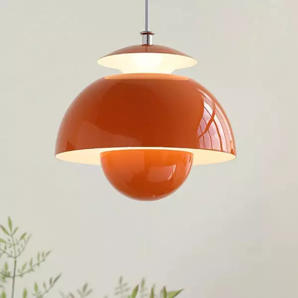 AuraSphere - Nowoczesna lampa wisząca z warstwowym wzorem i centralnym kulistym akcentem