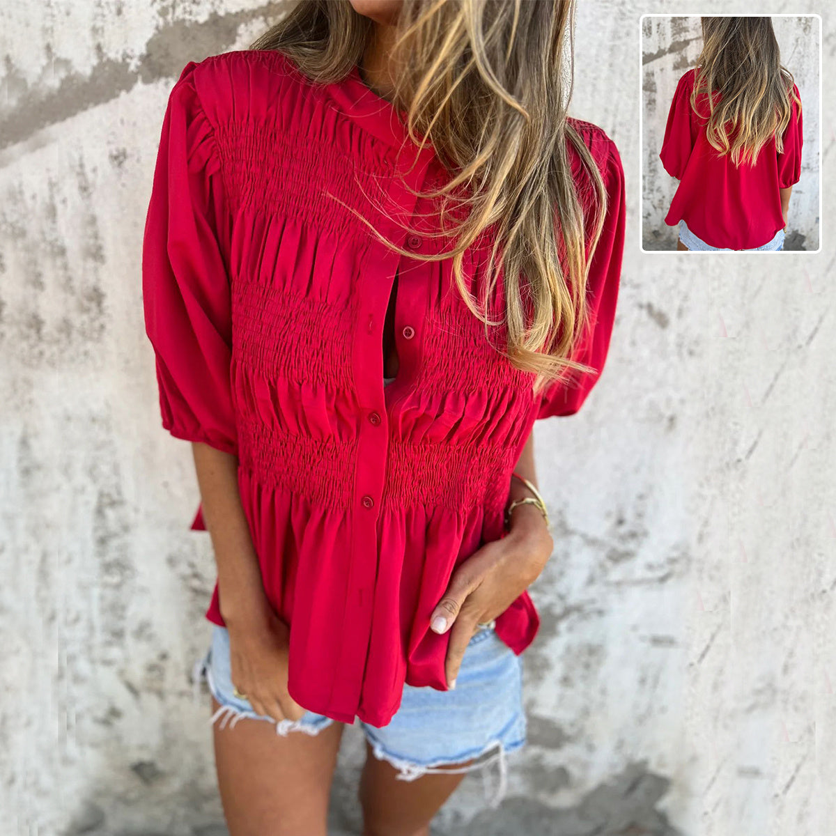 Olivia - Loose T-Shirt with Round Neck and Short Sleeves