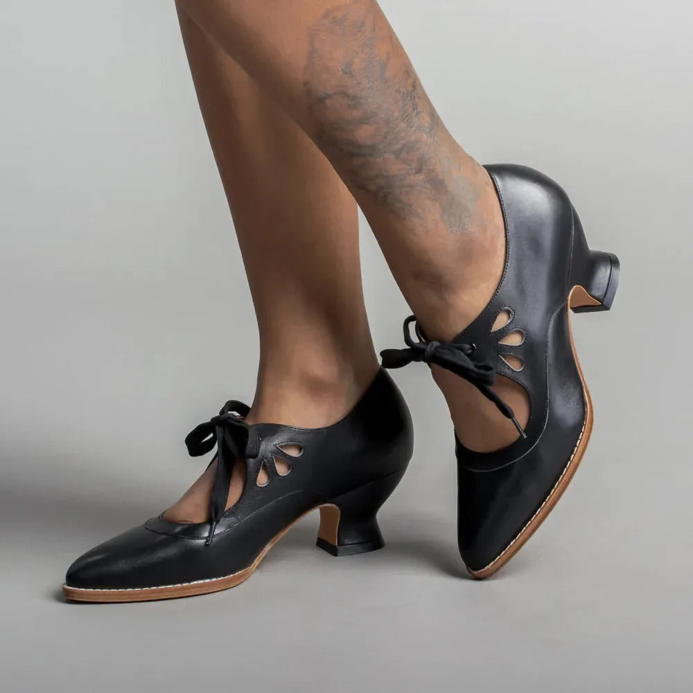 Alsia - Scarpe eleganti con tacco e lacci regolabili