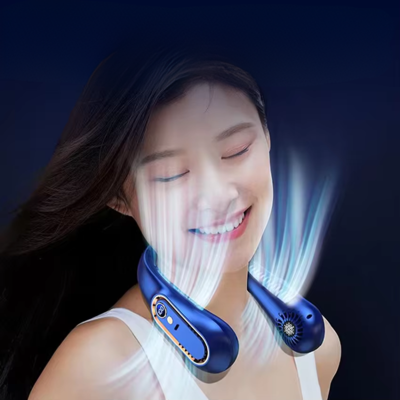 Ventilateur de cou portable avec affichage numérique