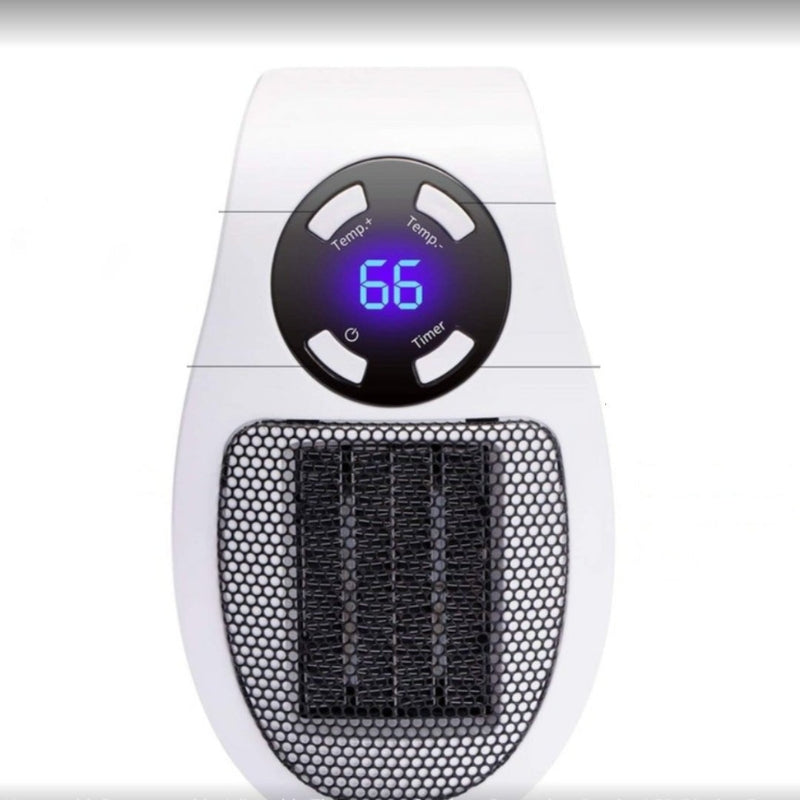 ThermoEase – Kompaktní přenosné topení v bílé barvě s dálkovým ovládáním a nastavitelnou teplotou