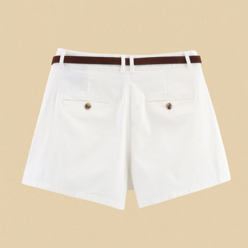 Women's Casual Shorts with Pleated Front