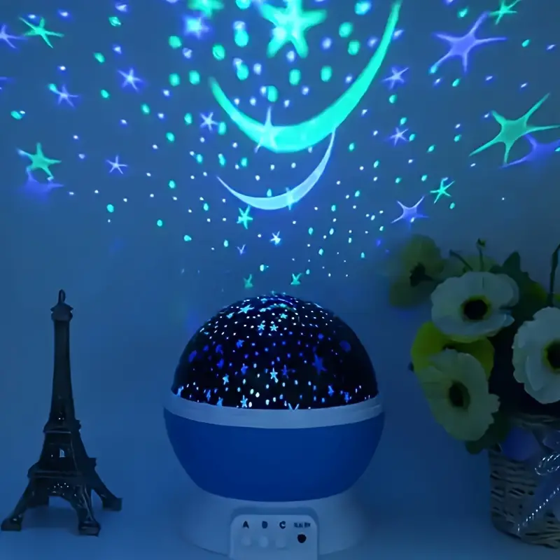 StellaGlow – Star Projector Night Light with Moon and Color-Changing Light