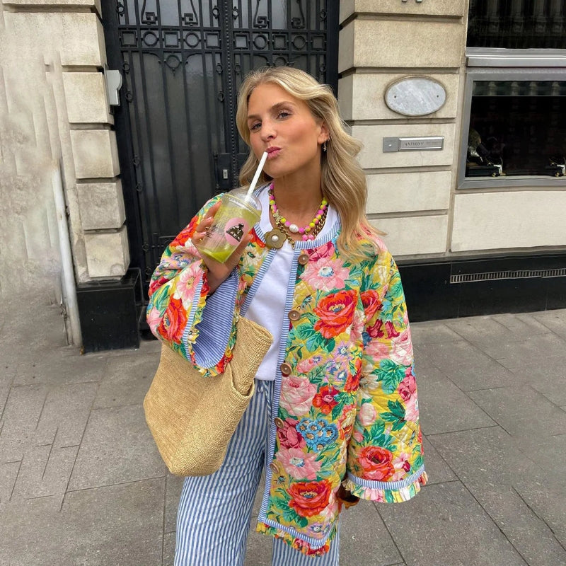 Estelle - Bunda s dlouhým rukávem a zapínáním na knoflíky