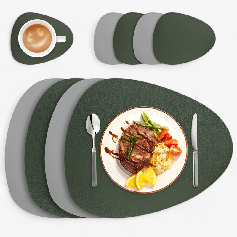 TableGrace – Elegante Dubbelzijdige Placemats en Onderzetters Sets