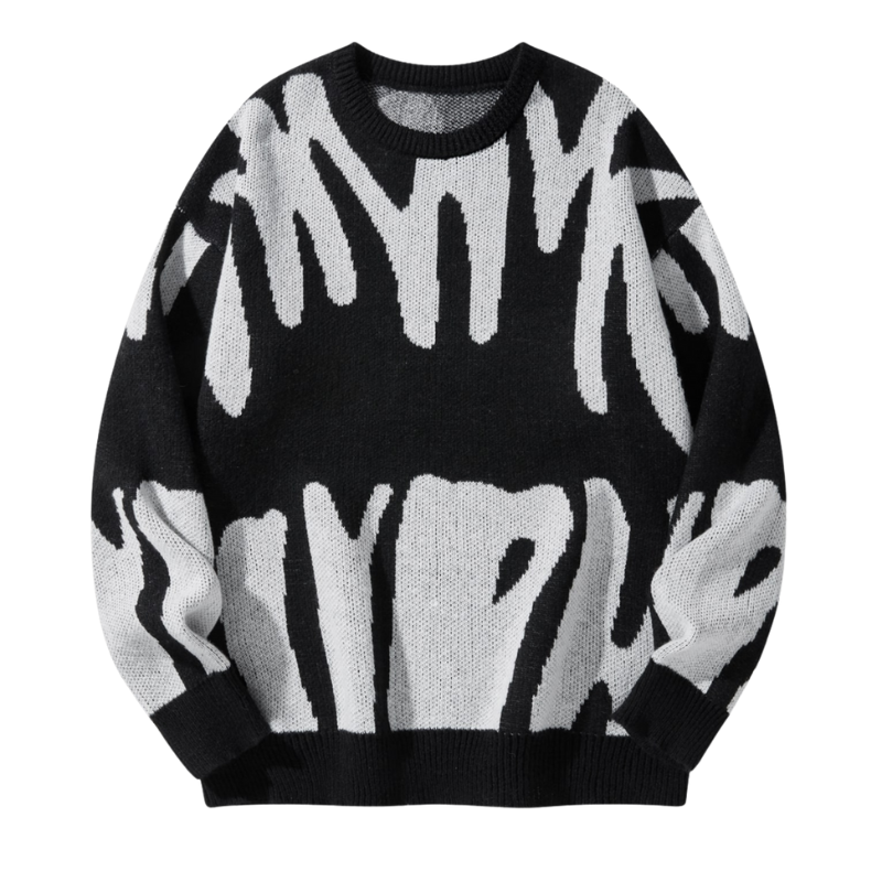 Edward – Long-sleeved sweater with modern print