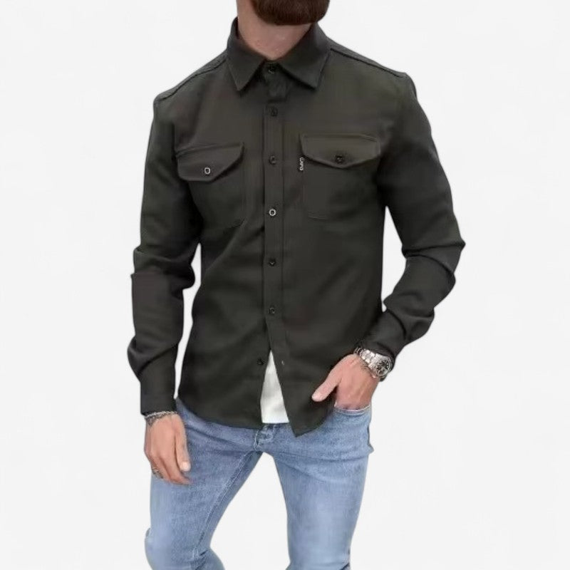 Mark – Cămașă cu mâneci lungi, guler căzut și nasturi