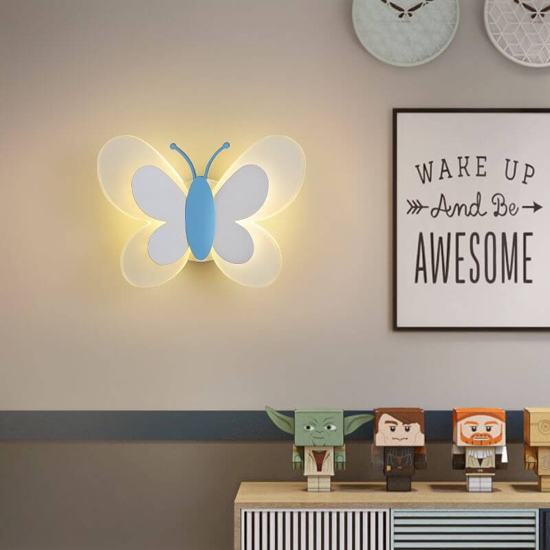 Flyora - Applique murale LED papillon avec boîtier en aluminium et design décoratif en forme d'ailes