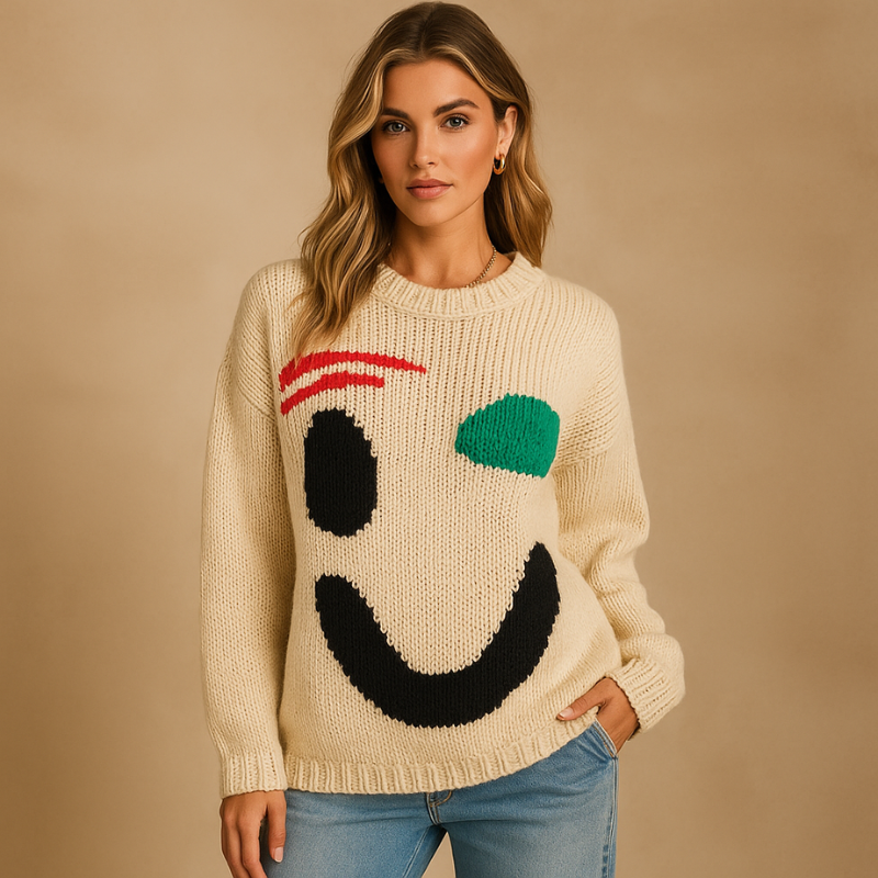 Arlisse - Maglione girocollo a maniche lunghe con stampa