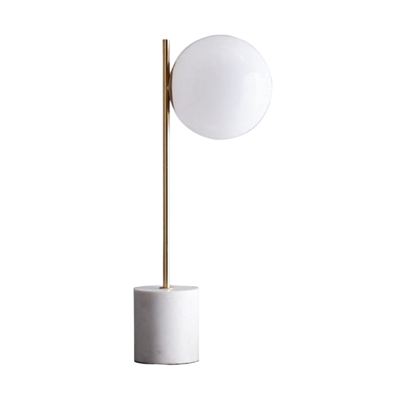 LumaGlow – Lampe de bureau rechargeable avec abat-jour rond en forme de boule