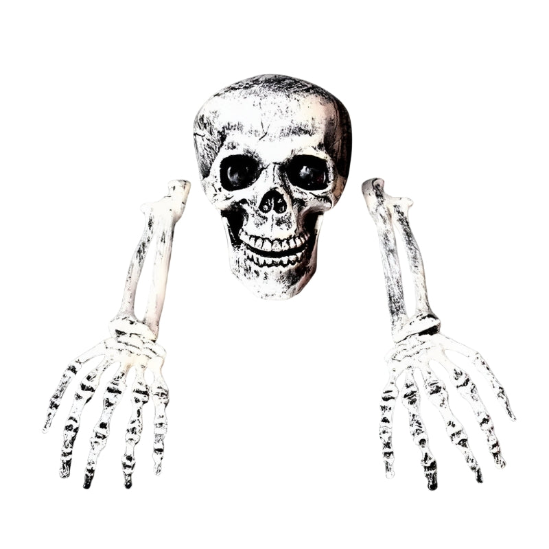 BoneChill - Schelet de Halloween și Decorațiune Cap Uman pentru Petreceri