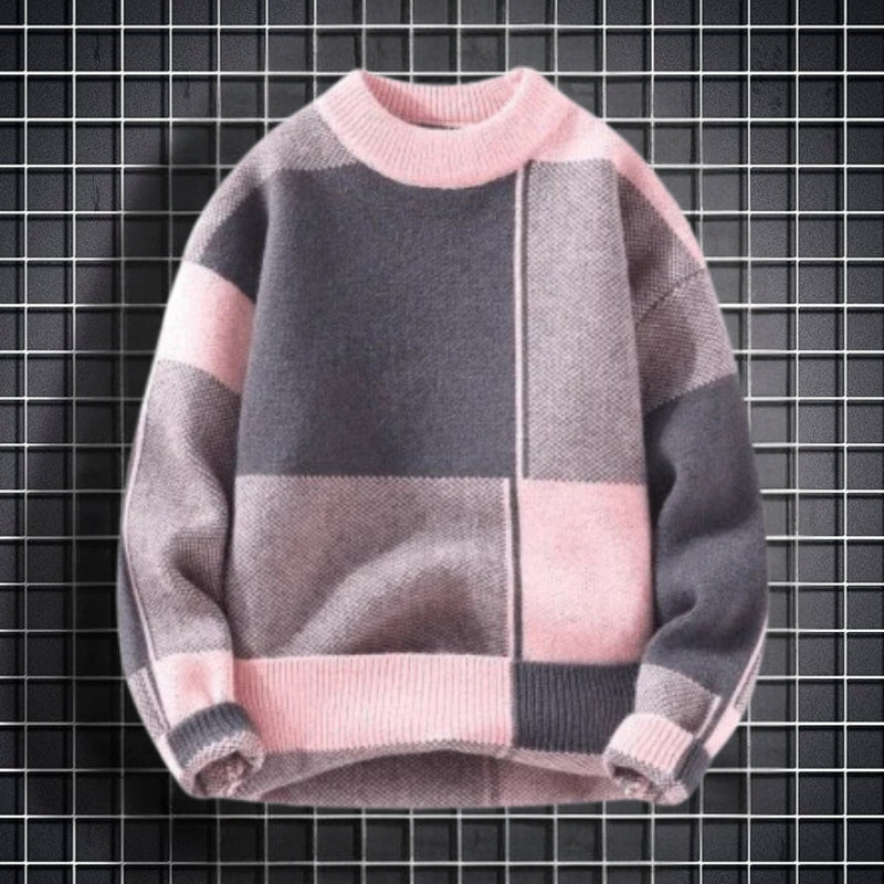 Albie – Maglione a vestibilità ampia con scollo rotondo e maniche lunghe | Comfort rilassato per uso quotidiano | Stile classico senza tempo | Taglie M–4XL | Nero, Verde, Blu, Rosa Materiale