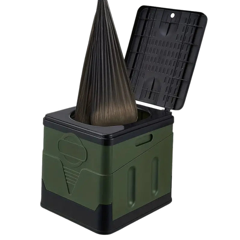 GoComfort - Toilette Pieghevole Portatile con Contenitore Pieghevole