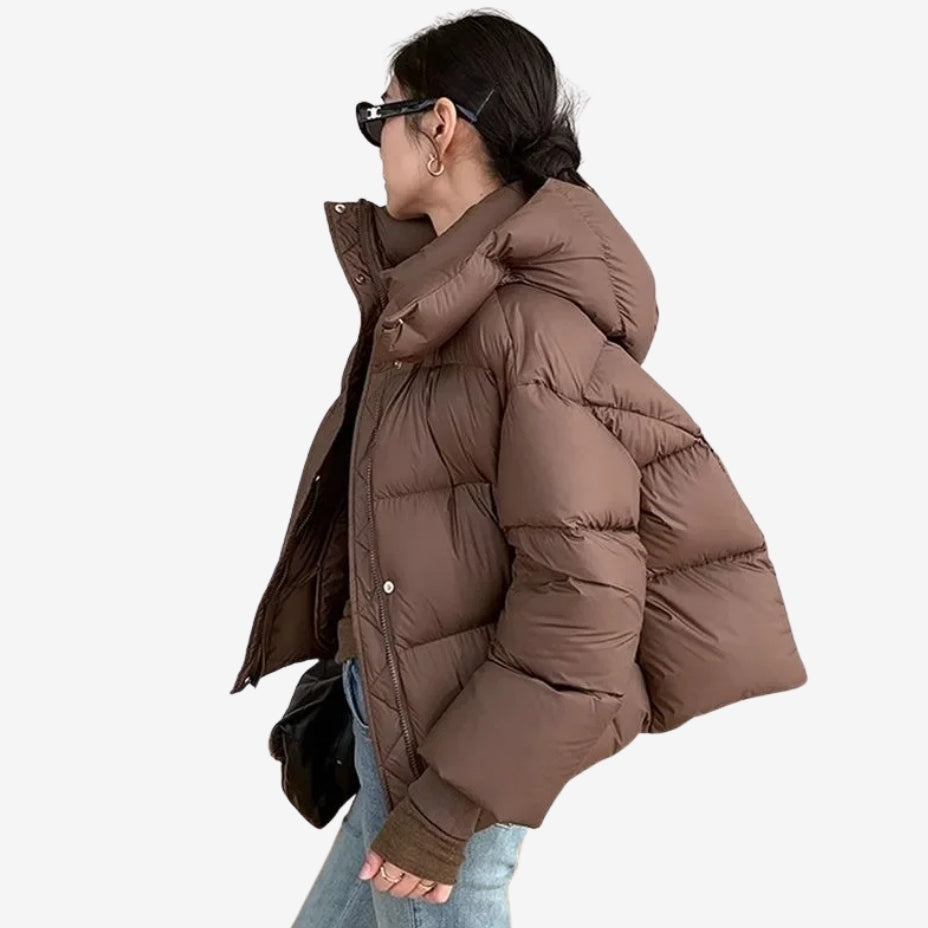 Leonora – Veste matelassée à capuche et manches longues avec fermeture éclair