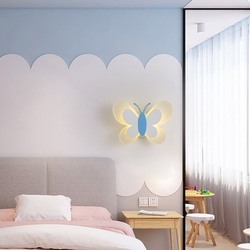 Flyora - Applique murale LED papillon avec boîtier en aluminium et design décoratif en forme d'ailes
