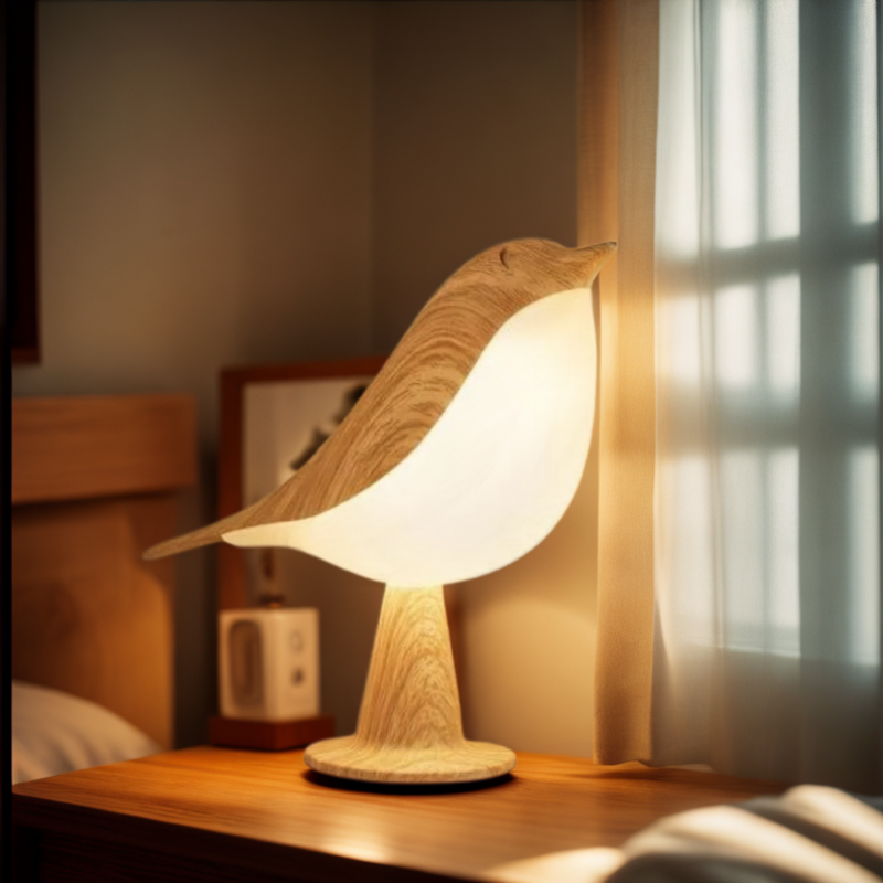 Woodlark - Lampe de table en forme d’oiseau avec LED intégrée